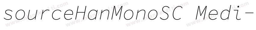 sourceHanMonoSC Medi字体转换